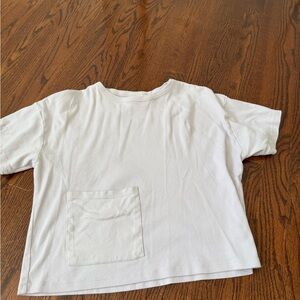 ZARA Girls Oversized Classic T-Shirt Off-White sz 13-14
